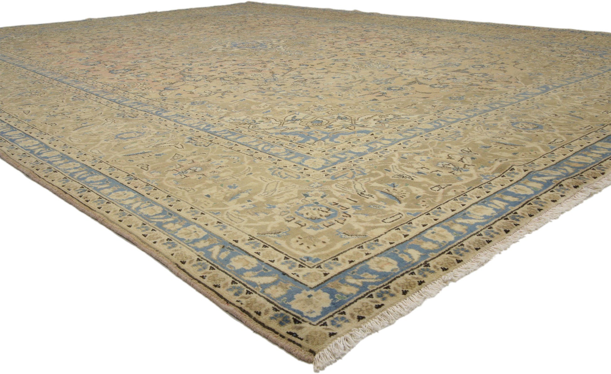 10 x 13 Vintage Kashan Rug 76436