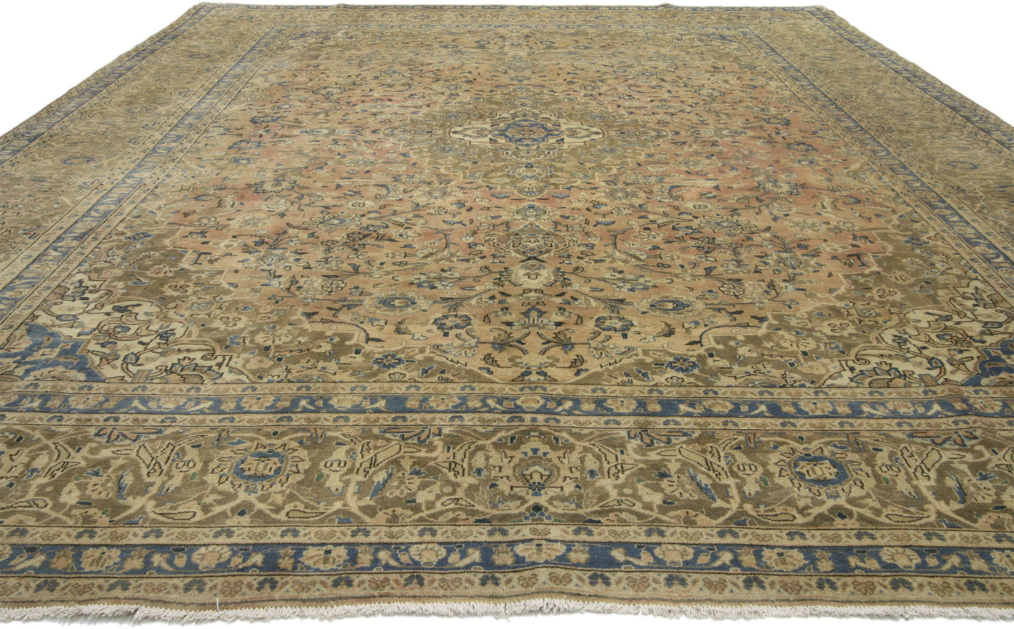 10 x 13 Vintage Kashan Rug 76436