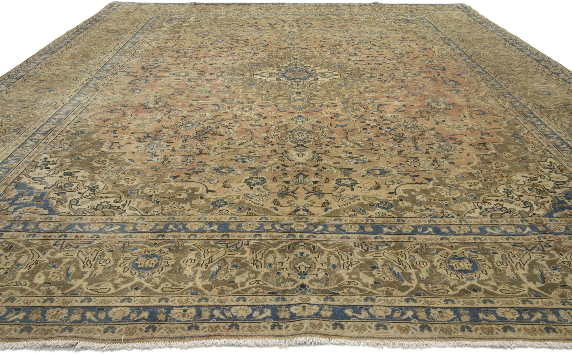 10 x 13 Vintage Kashan Rug 76436