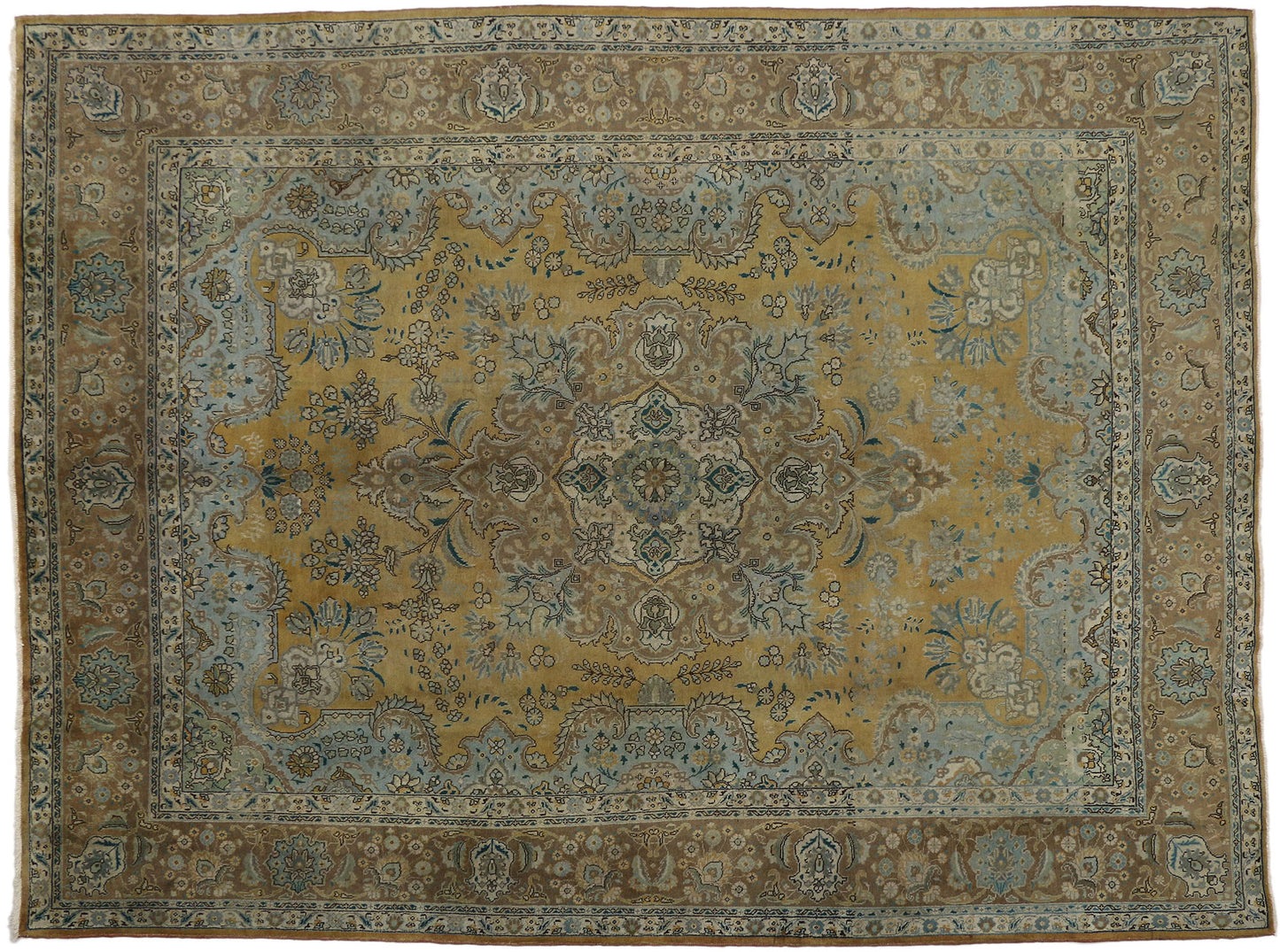 10 x 13 Vintage Tabriz Rug 76441