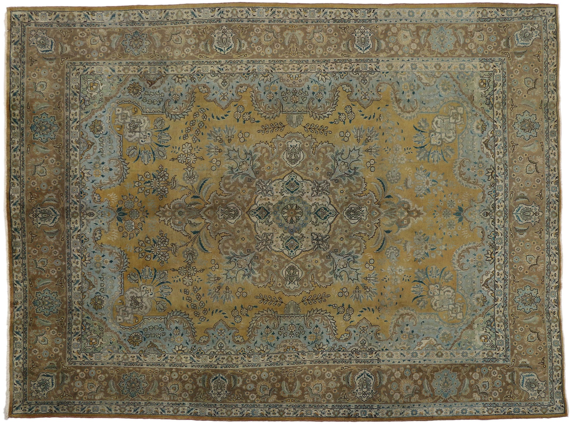10 x 13 Vintage Tabriz Rug 76441