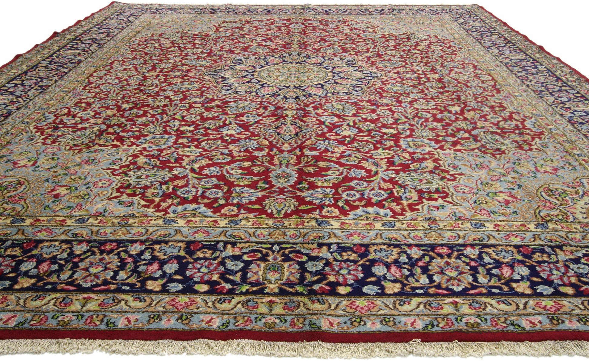 10 x 13 Vintage Kerman Rug 76442
