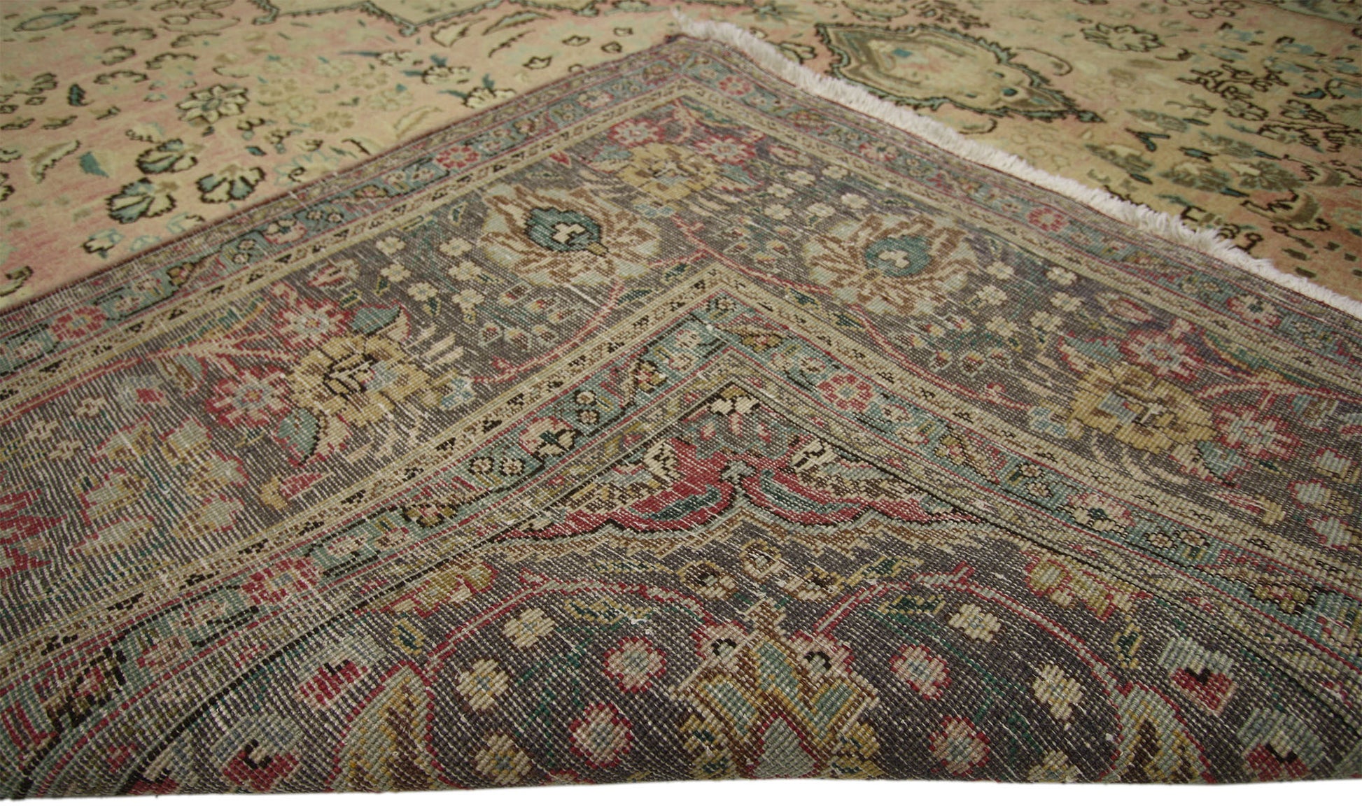 10 x 13 Vintage Persian Tabriz Rug 76446