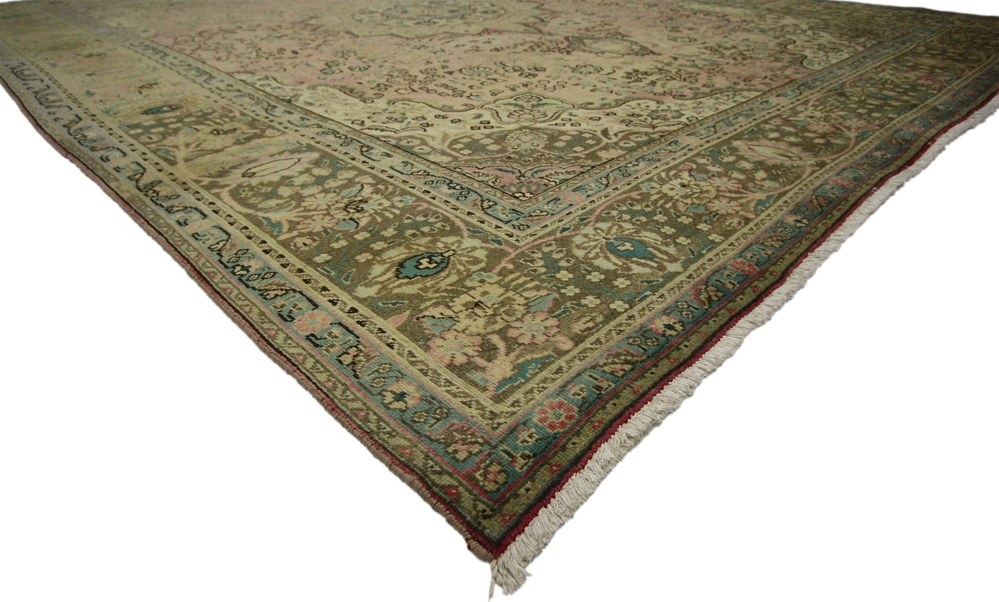 10 x 13 Vintage Persian Tabriz Rug 76446