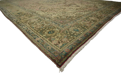 10 x 13 Vintage Persian Tabriz Rug 76446