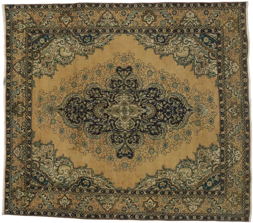10 x 11 Vintage Persian Tabriz Rug 76452