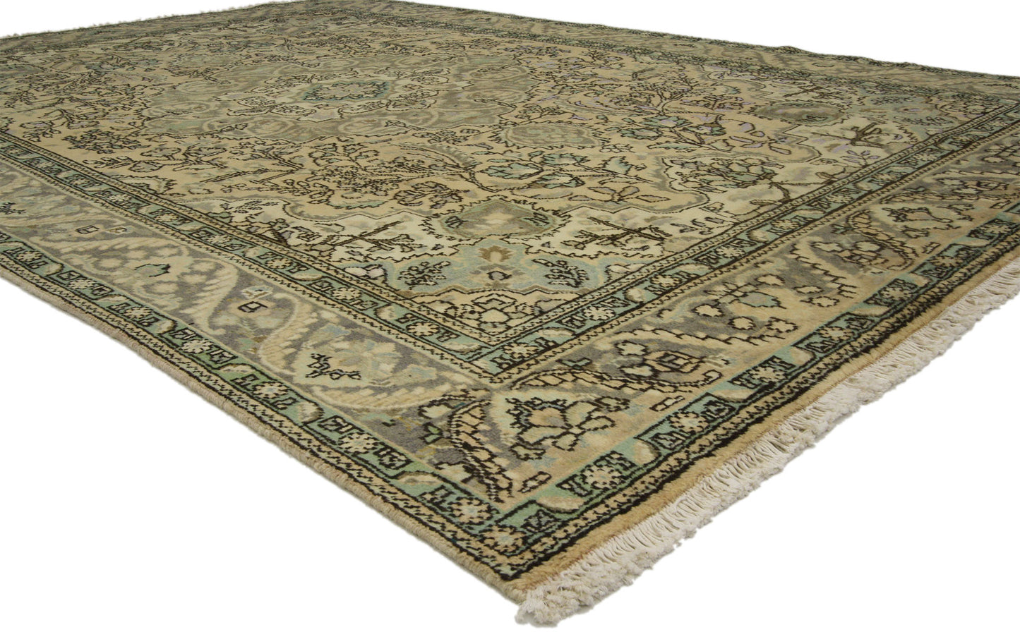 6 x 10 Vintage Persian Tabriz Rug 76453