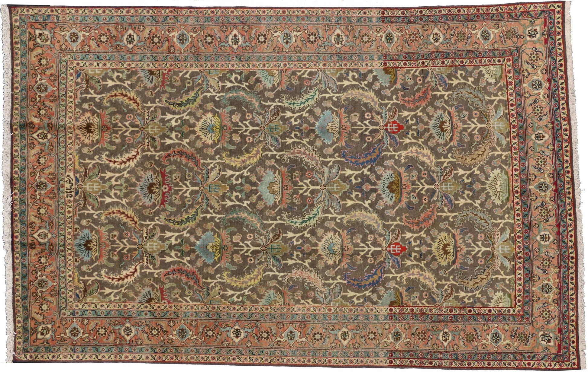 6 x 10 Vintage Tabriz Rug 76461