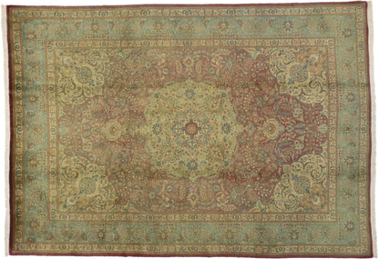7 x 10 Vintage Persian Tabriz Rug 76472