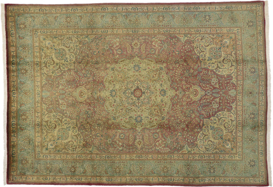 7 x 10 Vintage Persian Tabriz Rug 76472