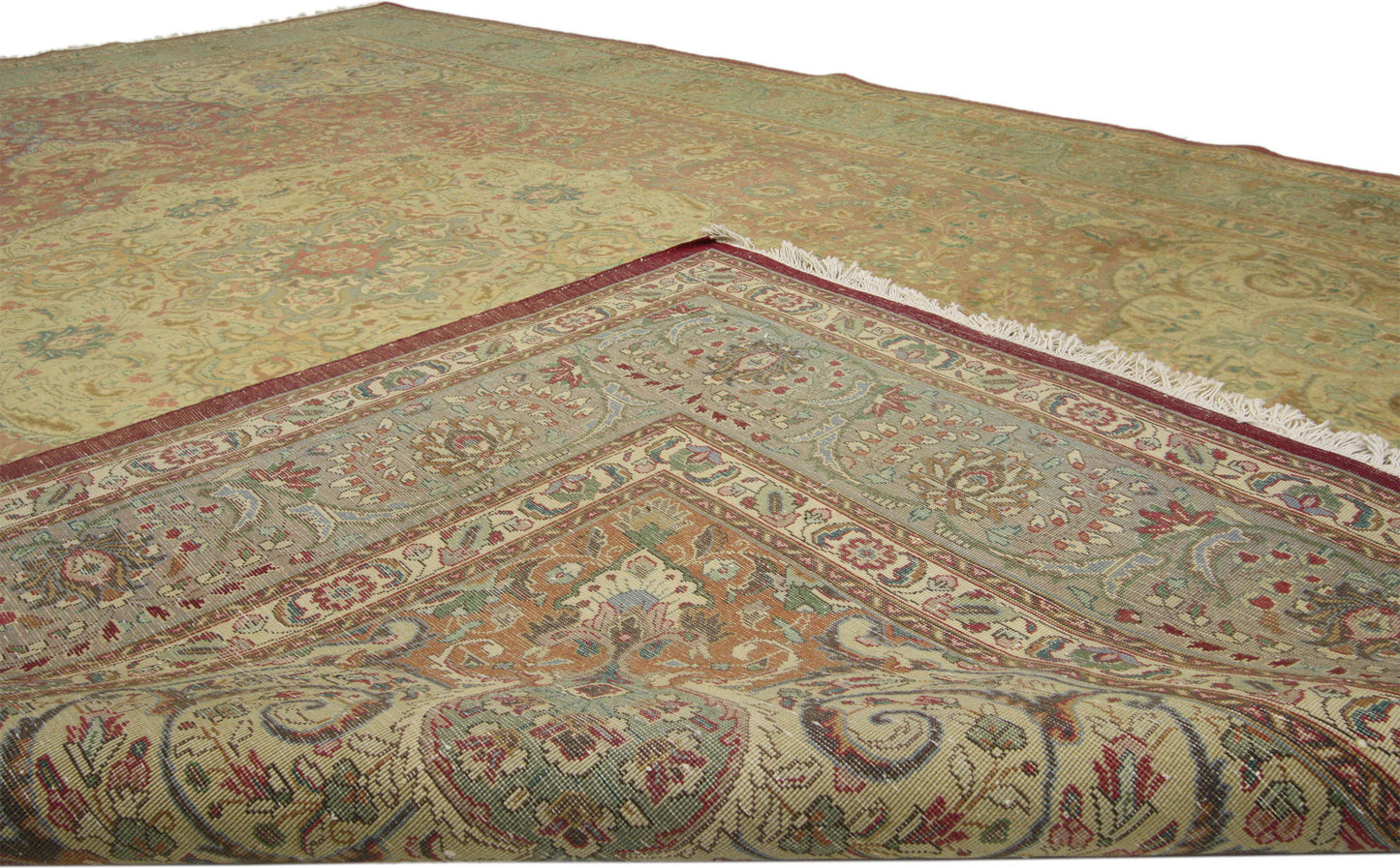 7 x 10 Vintage Persian Tabriz Rug 76472