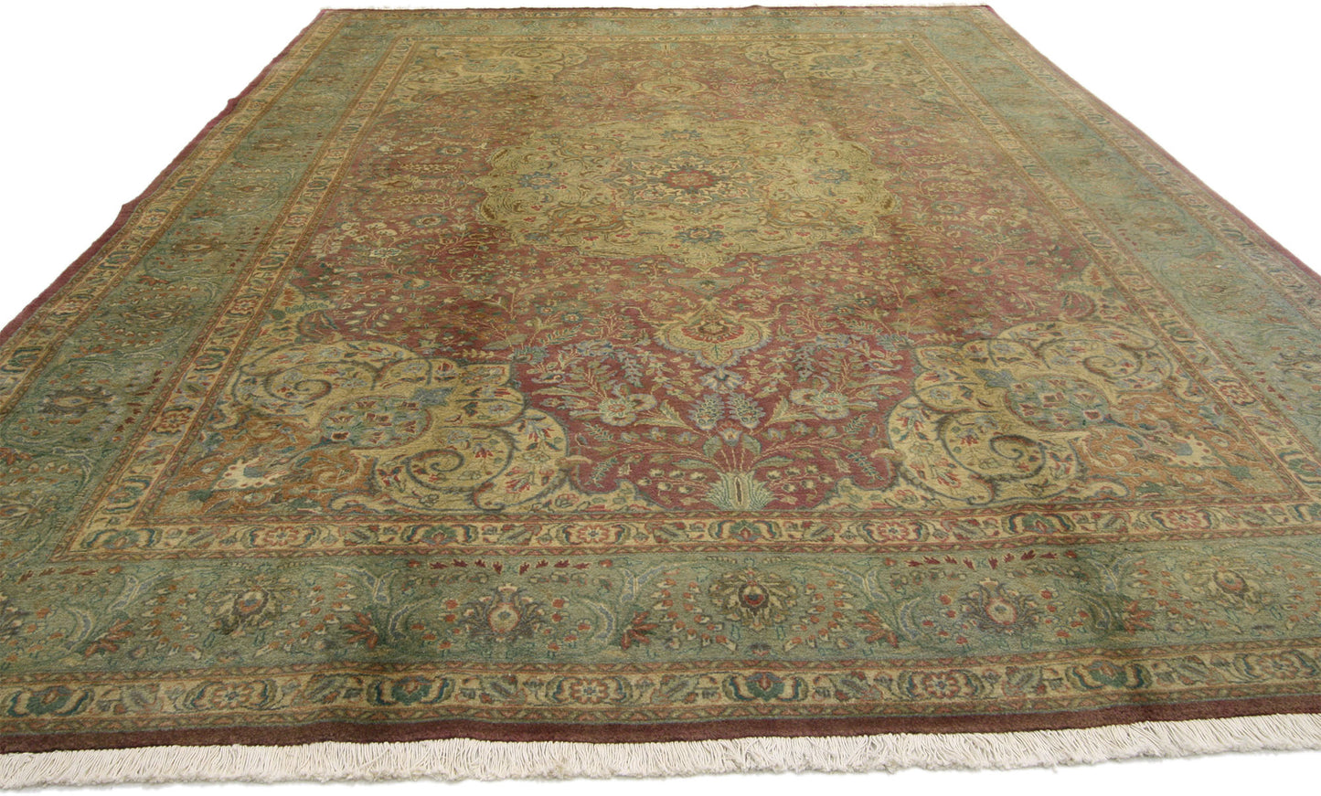 7 x 10 Vintage Persian Tabriz Rug 76472
