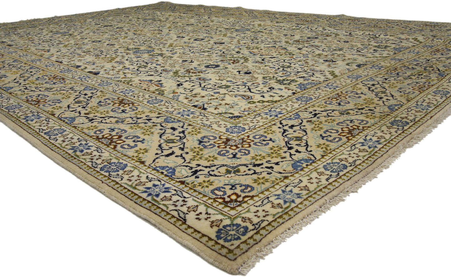 8 x 11 Vintage Persian Millefleur Kashan Rug 76475