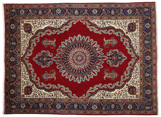 10 x 13 Vintage Persian Tabriz Rug 76485