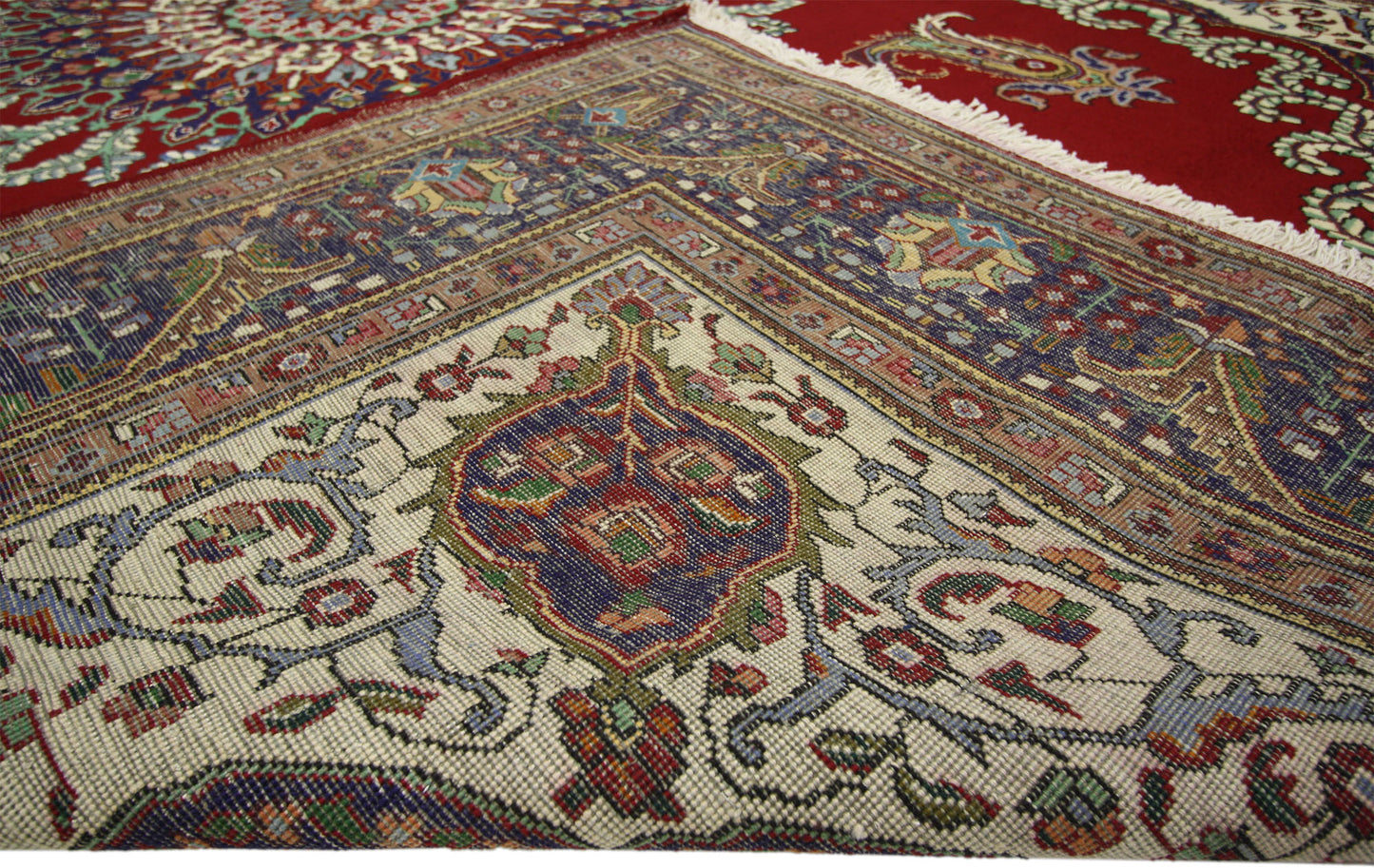 10 x 13 Vintage Persian Tabriz Rug 76485
