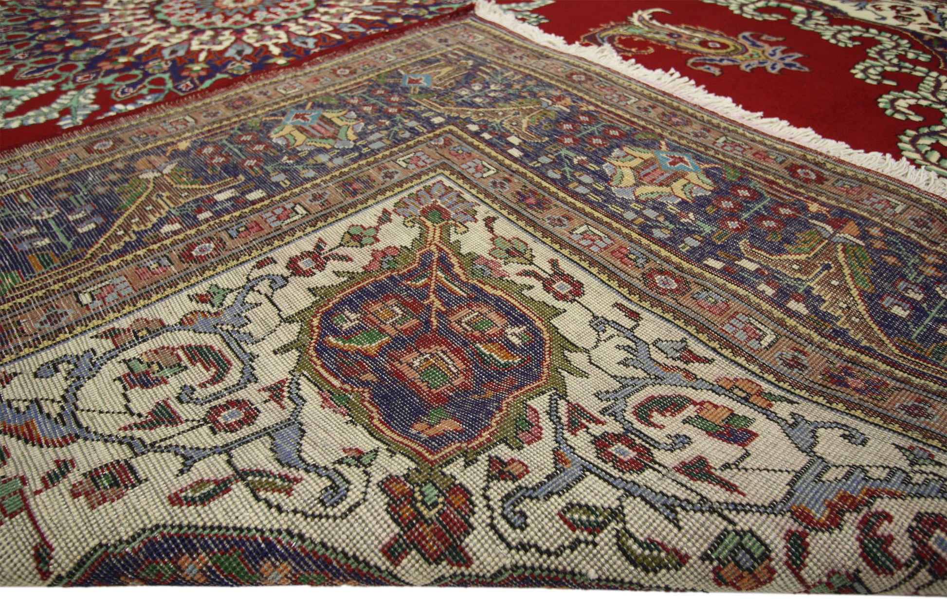 10 x 13 Vintage Persian Tabriz Rug 76485