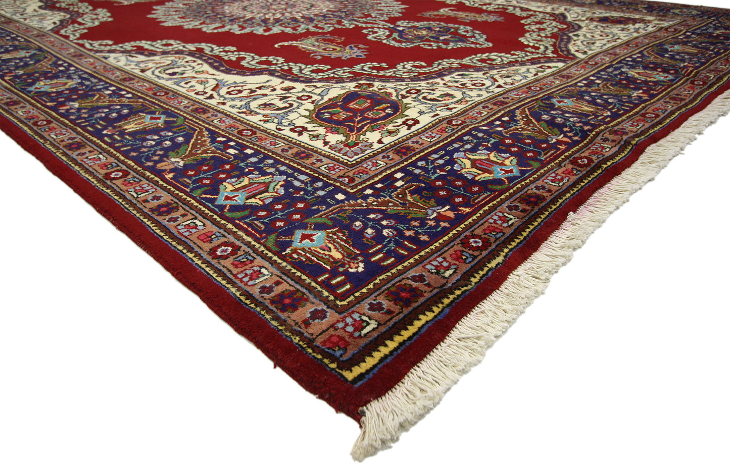 10 x 13 Vintage Persian Tabriz Rug 76485