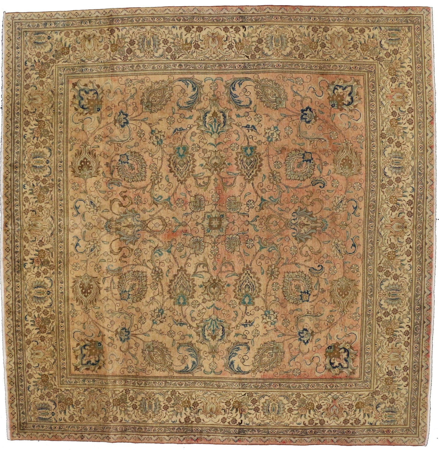 11 x 11 Vintage Tabriz Rug 76487