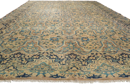 10 x 16 Vintage Persian Yazd Rug 76504