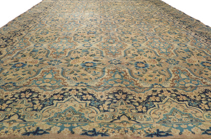 10 x 16 Vintage Persian Yazd Rug 76504