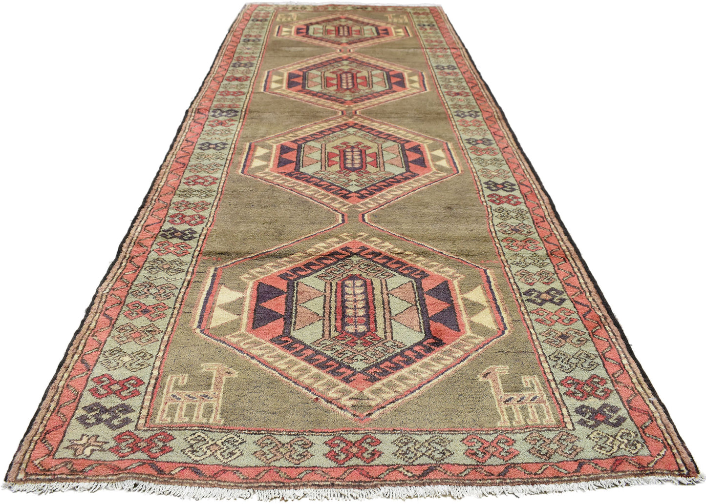 3 x 10 Vintage Persian Azerbaijan Rug 76513