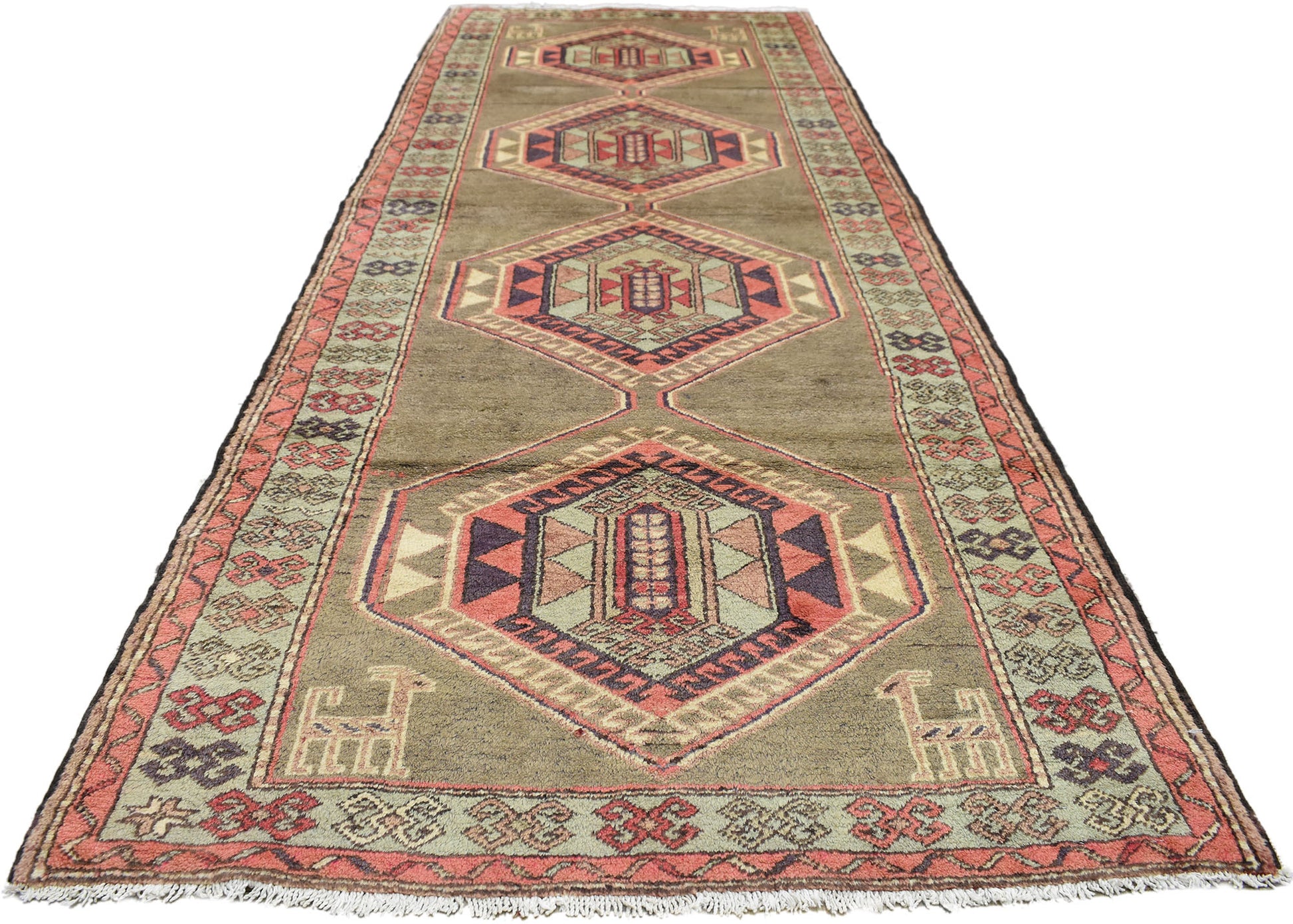 3 x 10 Vintage Persian Azerbaijan Rug 76513