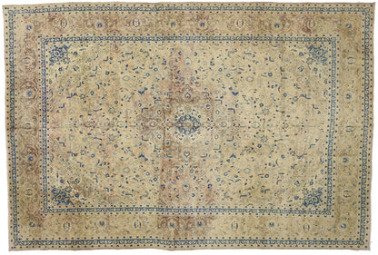 11 x 17 Vintage Persian Kashan Rug 76514