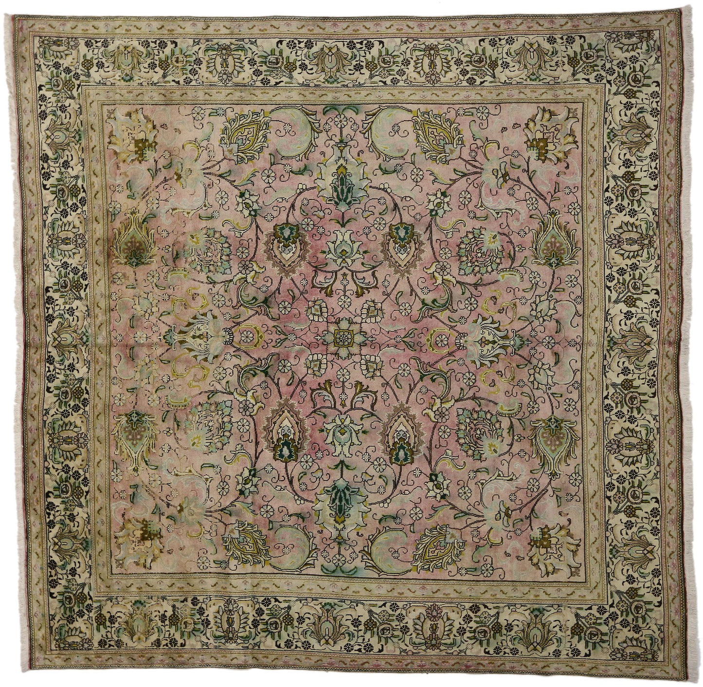11 x 11 Vintage Persian Tabriz Rug 76530