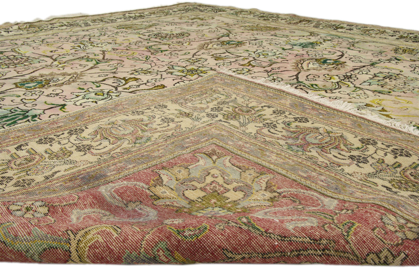 11 x 11 Vintage Persian Tabriz Rug 76530