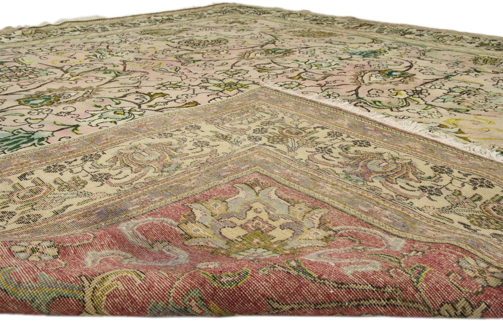11 x 11 Vintage Persian Tabriz Rug 76530
