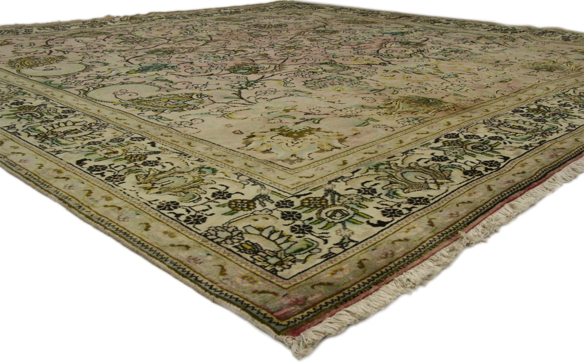 11 x 11 Vintage Persian Tabriz Rug 76530