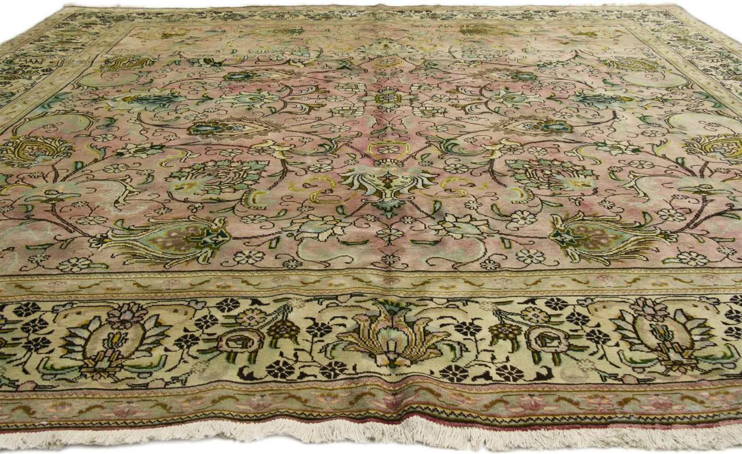 11 x 11 Vintage Persian Tabriz Rug 76530