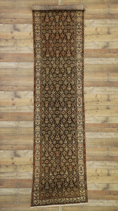 3 x 13 Antique Brown Persian Malayer Rug 76558