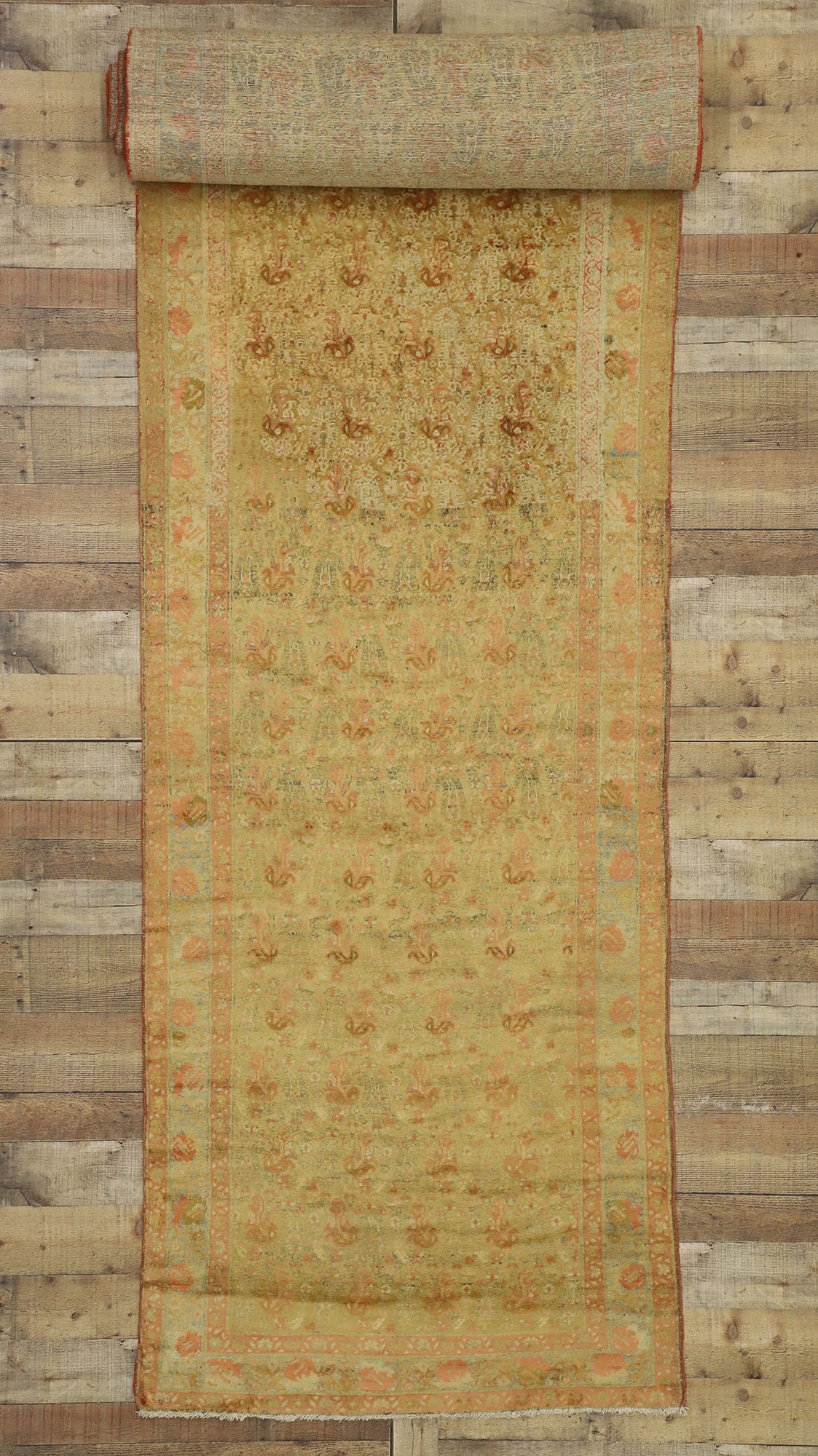 4 x 28 Antique Persian Mahal Runner 76571