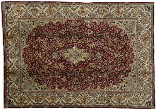 7 x 9 Vintage Persian Tabriz Rug 76583