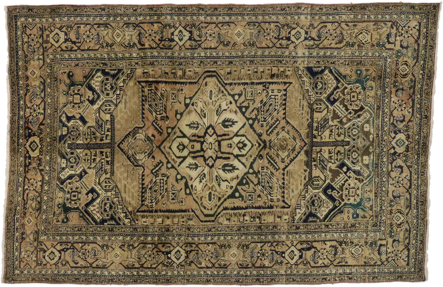 7 x 11 Vintage Persian Heriz Rug 76591