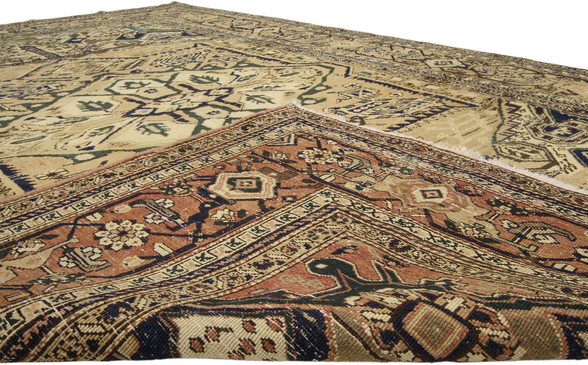 7 x 11 Vintage Persian Heriz Rug 76591
