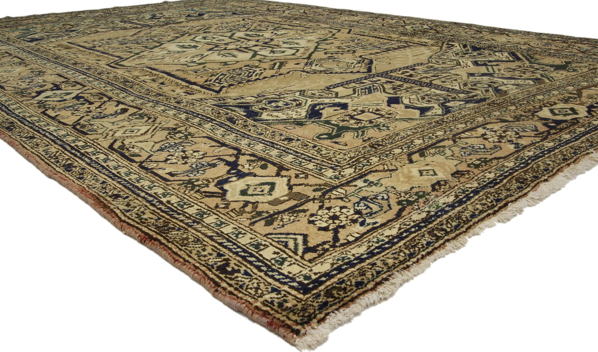 7 x 11 Vintage Persian Heriz Rug 76591