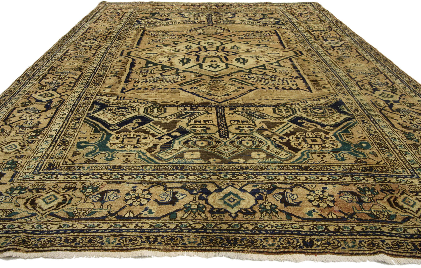 7 x 11 Vintage Persian Heriz Rug 76591