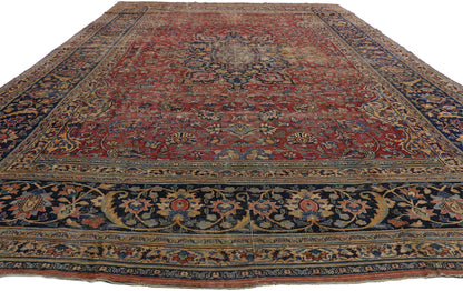 9 x 16 Antique Persian Mashad Rug 76594