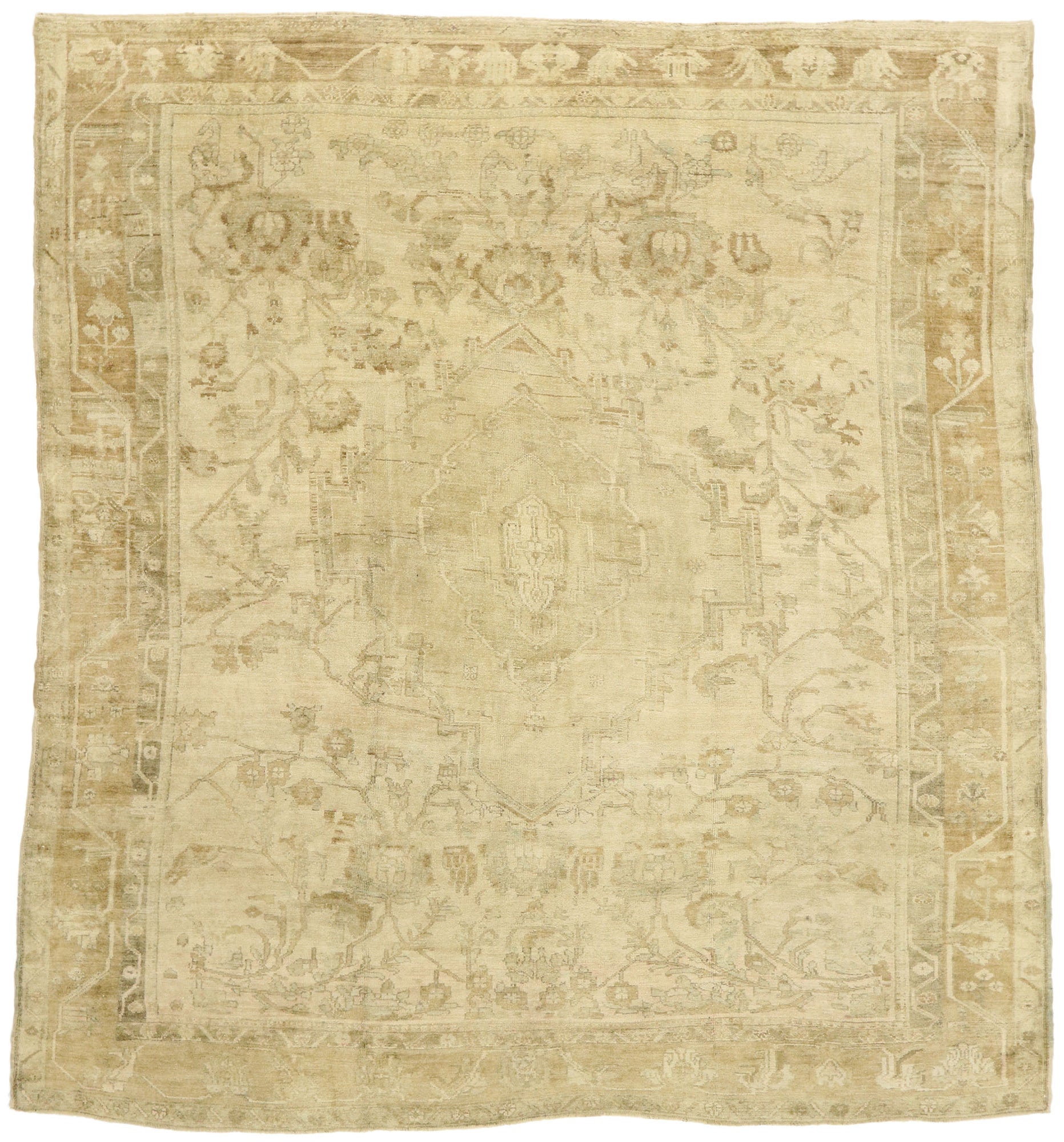11 x 12 Antique Turkish Oushak Rug 76602