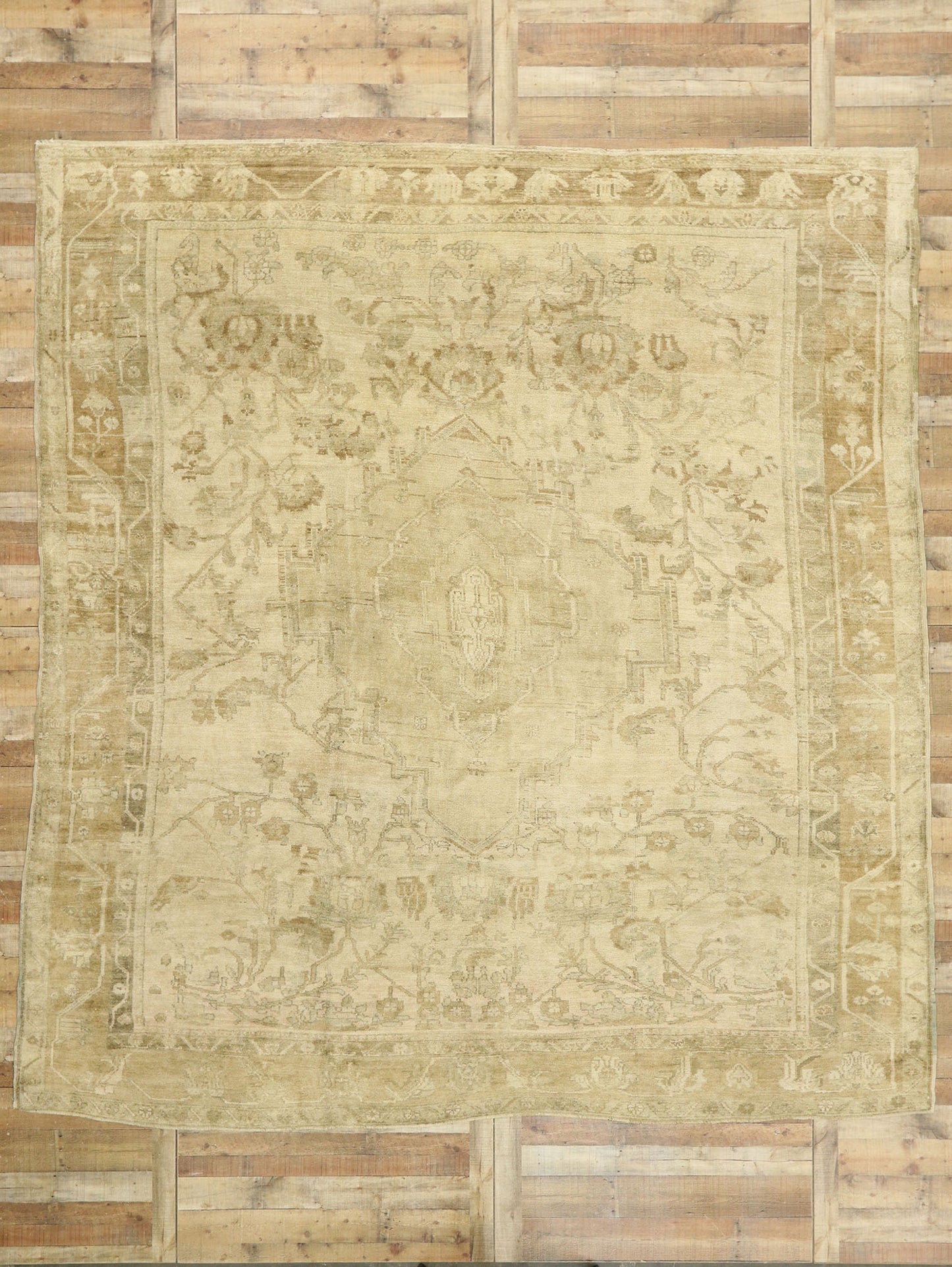 11 x 12 Antique Turkish Oushak Rug 76602