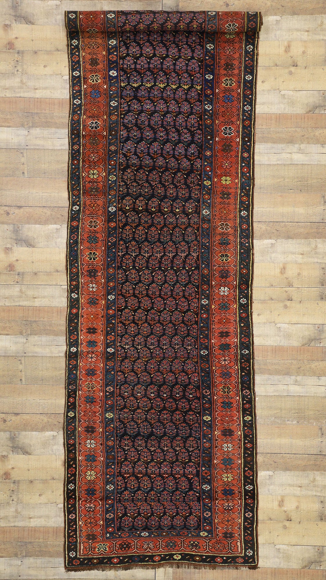4 x 13 Vintage Persian Kurdish Rug 76603