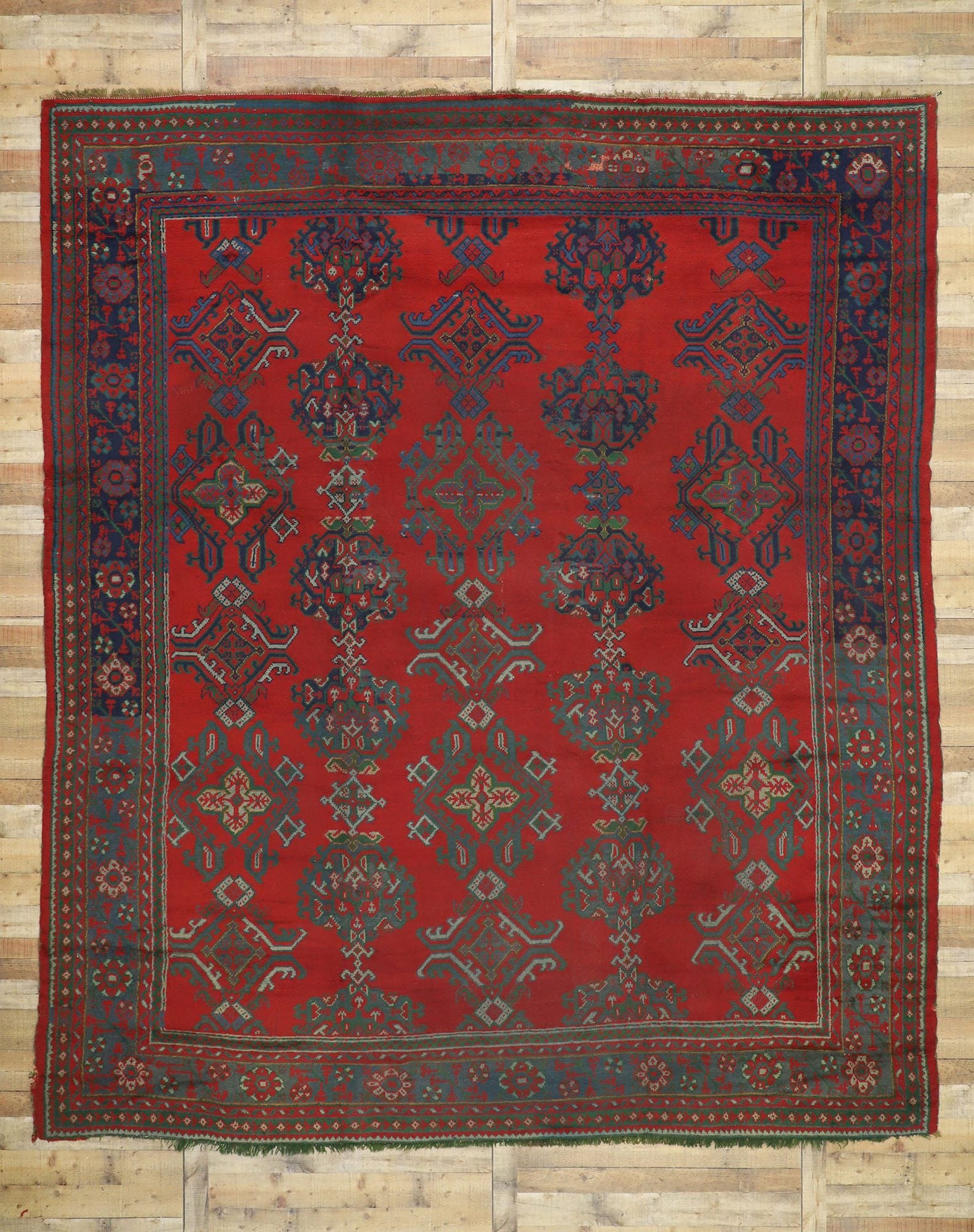 12 x 14 Antique Turkish Oushak Rug 76606