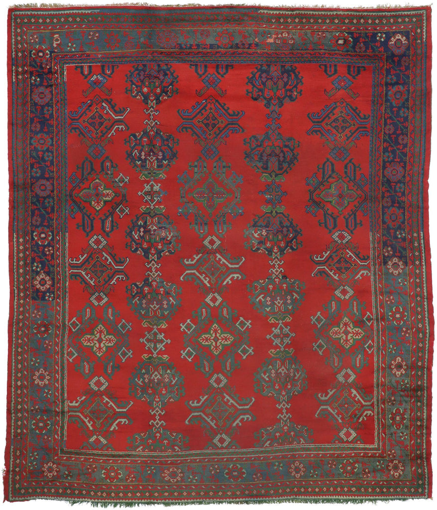 12 x 14 Antique Turkish Oushak Rug 76606