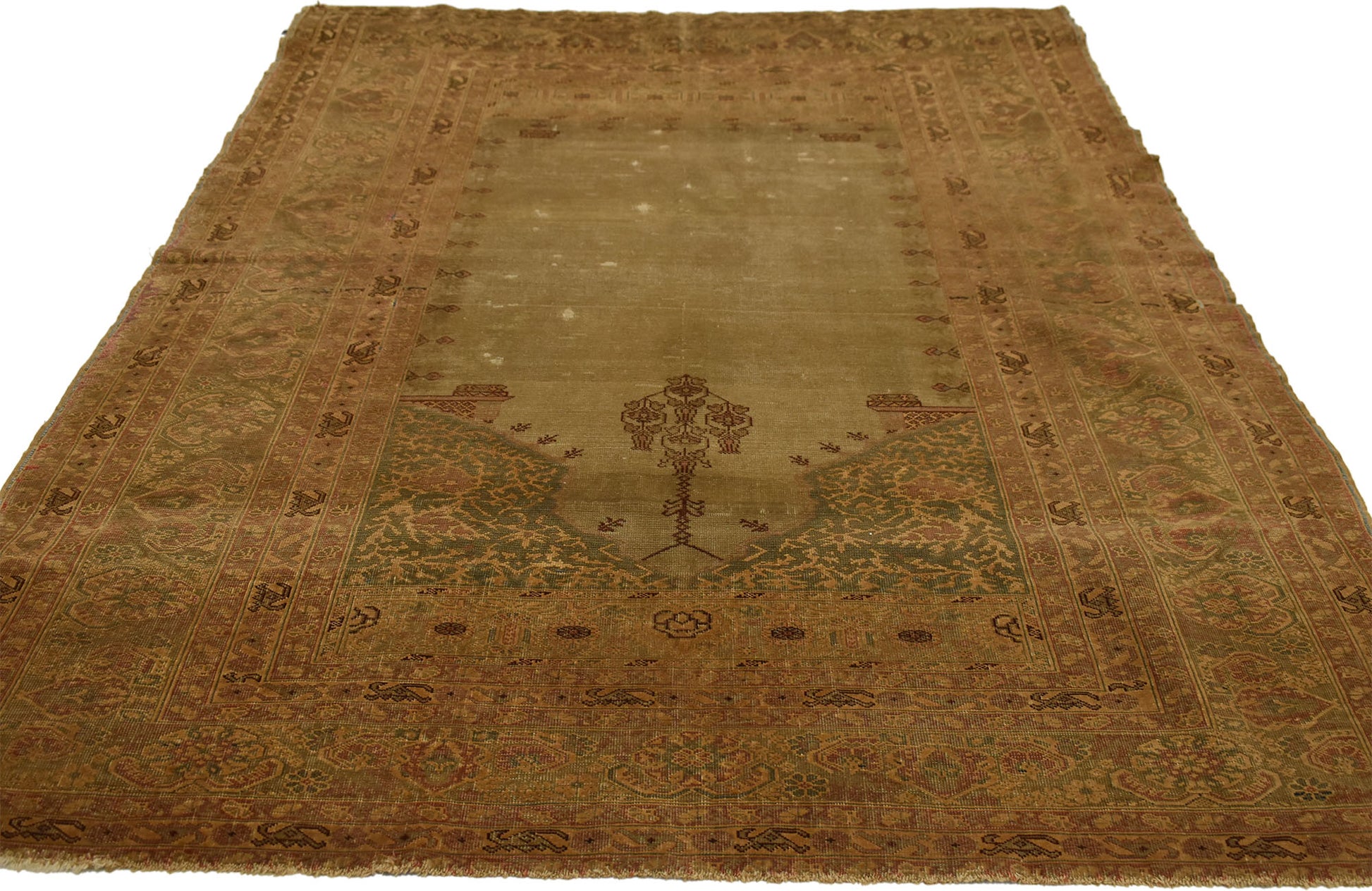 4 x 5 Antique Turkish Sivas Prayer Rug 76611