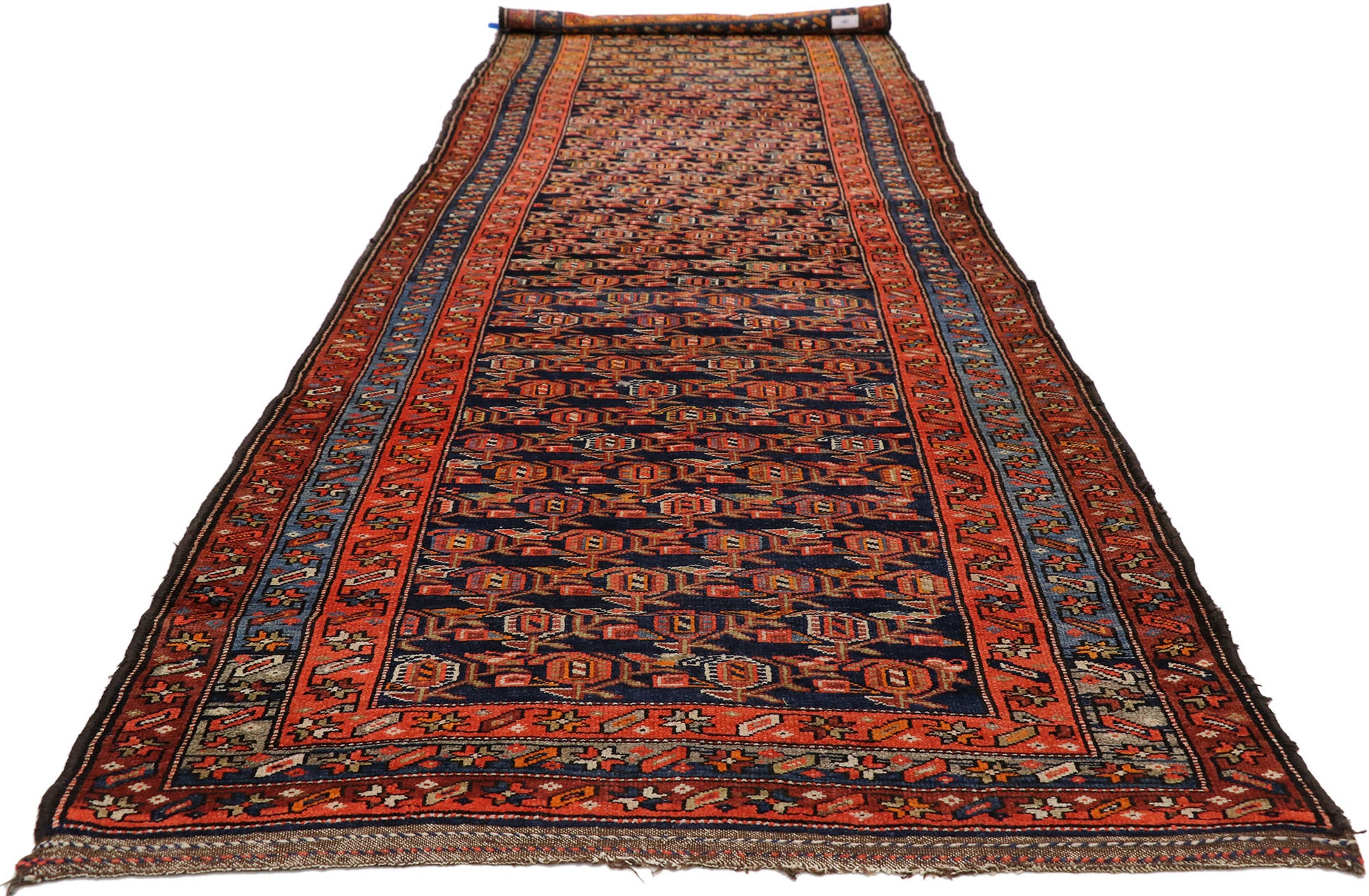 4 x 12 Antique Persian Kurdish Rug 76615