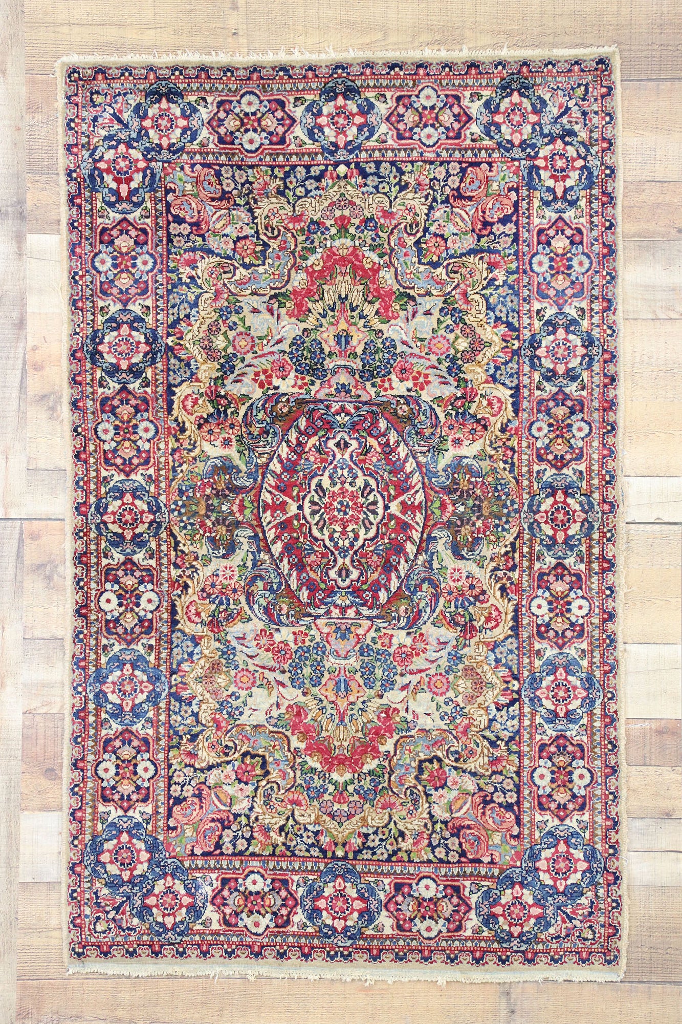 3 x 5 Vintage Kerman Rug 76617