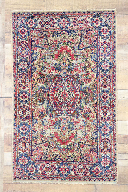 3 x 5 Vintage Kerman Rug 76617