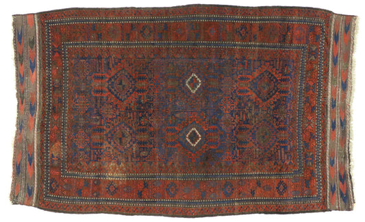 7 x 10 Antique Afghan Rug 76623